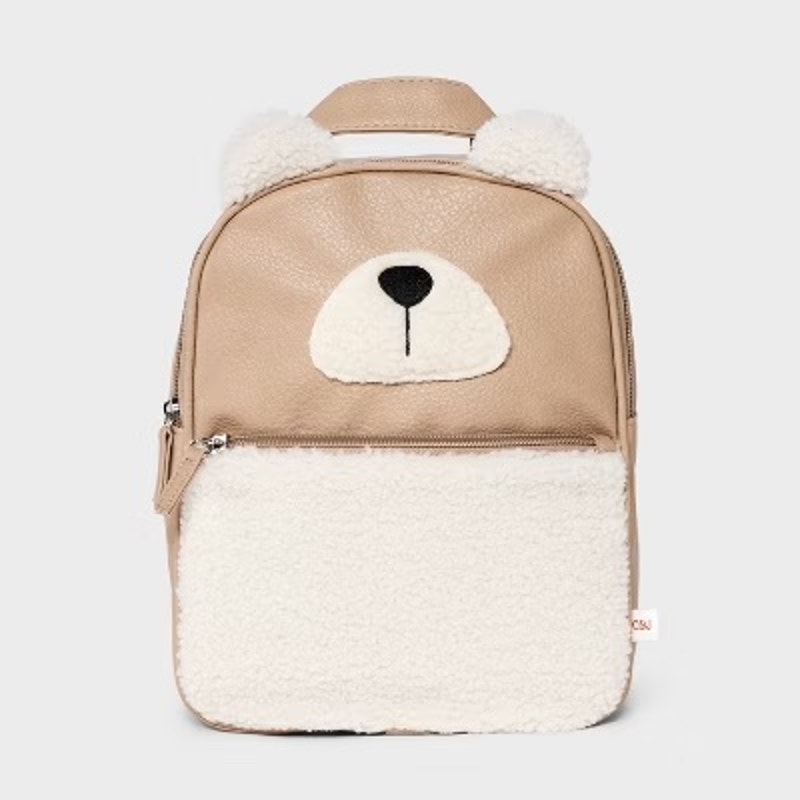 Cat & Jack Nwt Mini Shearling Bear Backpack